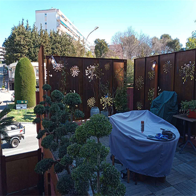 Custom Decor Metal Garden Products Corten Steel Screen Panels Weather Proof