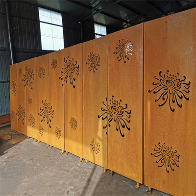 Custom Decor Metal Garden Products Corten Steel Screen Panels Weather Proof
