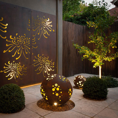 Custom Decor Metal Garden Products Corten Steel Screen Panels Weather Proof