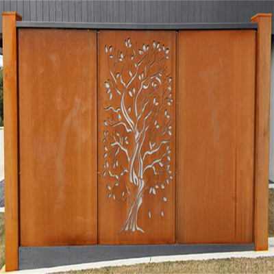 Rectangle Decoration Metal Garden Products Corten Steel Garden Screen Fence