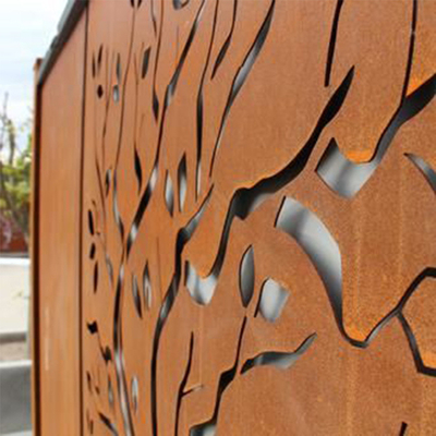 Rectangle Decoration Metal Garden Products Corten Steel Garden Screen Fence