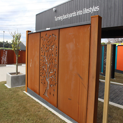 Rectangle Decoration Metal Garden Products Corten Steel Garden Screen Fence