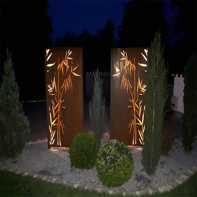 Laser Cut Corten Steel Privacy Screens Exterior Decorative Customizable