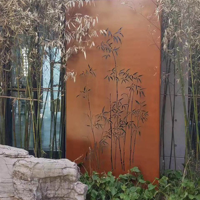 Laser Cut Corten Steel Privacy Screens Exterior Decorative Customizable