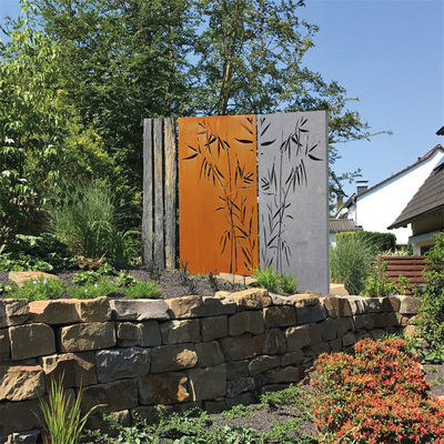 Laser Cut Corten Steel Privacy Screens Exterior Decorative Customizable