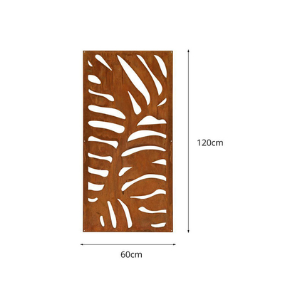 Weathering Steel Metal Garden Privacy Screen Room Partition 3mm Thickness