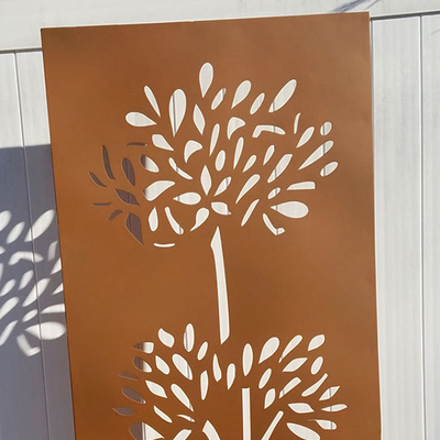 SGS Certified Metal Garden Products Rusted Steel Screens Customizable