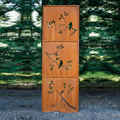 Outdoor Corten Steel Decorative Screens Divider Panels Pre Rusted