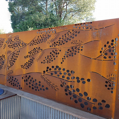 Corten Steel Screen Panels Rusty Decorative Metal Garden Products OEM ODM