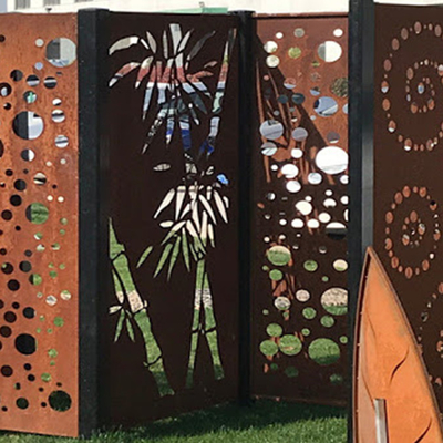 Garden Decorative Corten Steel Privacy Panels Environmental Friendly