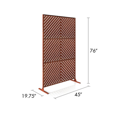 Customizable Corten Steel Garden Screen Partition Wall Prerusted