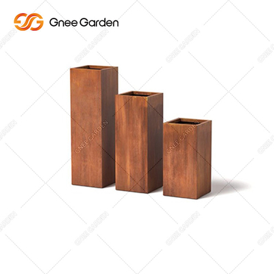 CE Standard Vertical Tall Outdoor Metal Planter Multipurpose