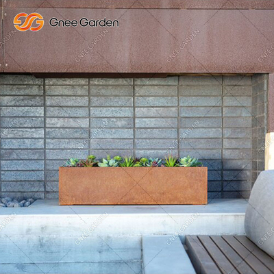 SGS certified 800mm Outdoor Metal Planter Long Rectangular For Plant