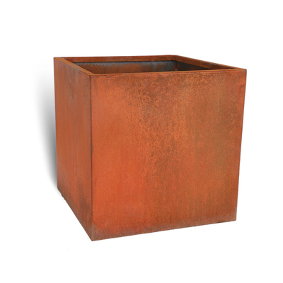 Outside Garden Corten Steel Square Planter Box Size Customizable RAL Colors