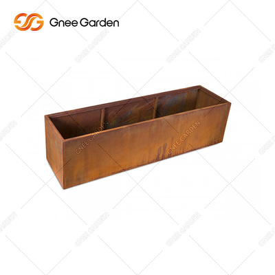 SGS certified 800mm Outdoor Metal Planter Long Rectangular For Plant