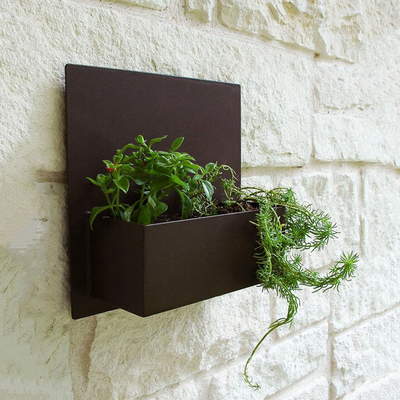 12″ X 20″ Vertical Outdoor Metal Planter Rectangular Steel Planter Box