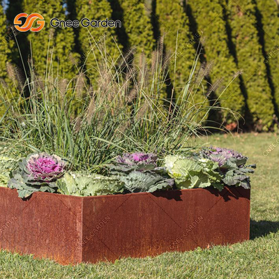 Garden Corten Steel Planter Boxes Rectangular Shaped