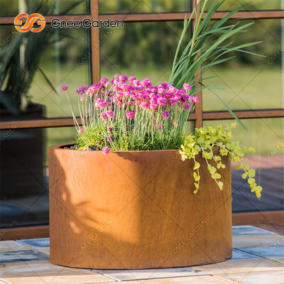 Gnee Garden Rectangular Custom Steel Planter Boxes With SGS Certification