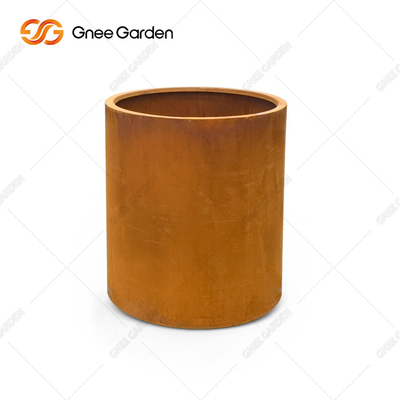 Home Decor Luxury Tall Metal Outdoor Planters Natural Rusted Customizable