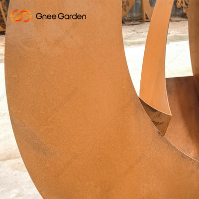 Rusty Red Modern Outdoor Metal Planter Customizable Corten Steel Planters