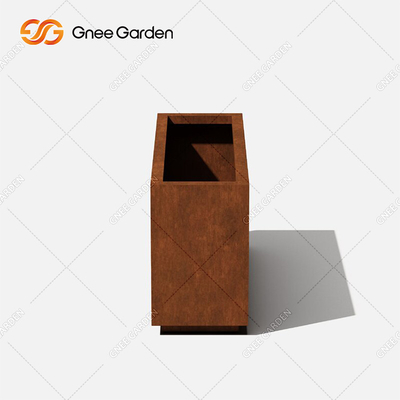 Custom Metal Steel Plant Pots Modern Design Long Box Corten Steel Planter