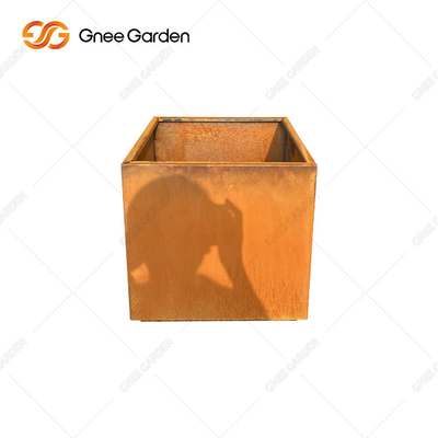 Corten Steel Metal Garden Planters Outdoor Rust Color Box