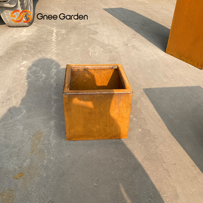 Garden Corten Steel Rustic Outdoor Metal Planters Large Square