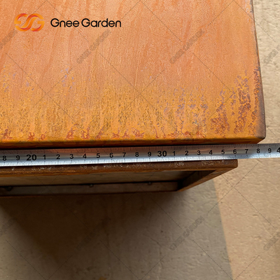 Corten Steel Rectangular Flower Pot Metal Rusty Nursery Planter 2mm Thickness