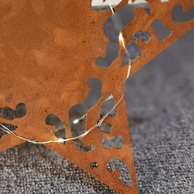 Handmade Star Shaped Corten Steel Garden Ornaments Personalized