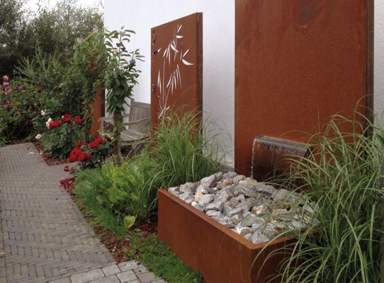 Modern Outdoor Corten Steel Fountain Decorative For Garden