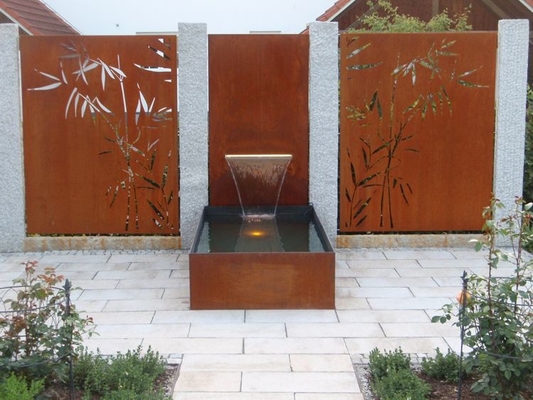 Modern Outdoor Corten Steel Fountain Decorative For Garden