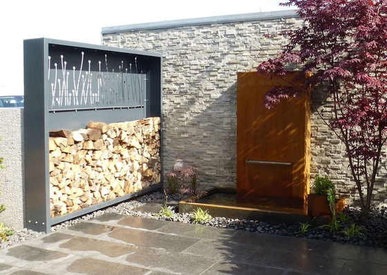 Modern Outdoor Corten Steel Fountain Decorative For Garden