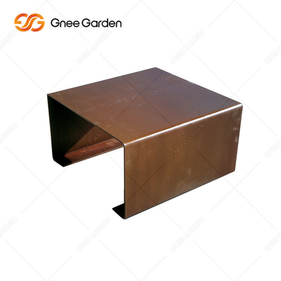 OEM ODM Welcome Rusty Red Outdoor Metal Furniture Metal Park Bench