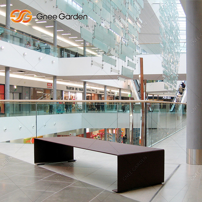 1800mmx510mm Outdoor Metal Furniture Corten Steel Bench For Public Spaces