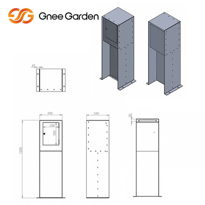 SGS Approve Outdoor Metal Furniture Corten Steel Letterbox Freestanding