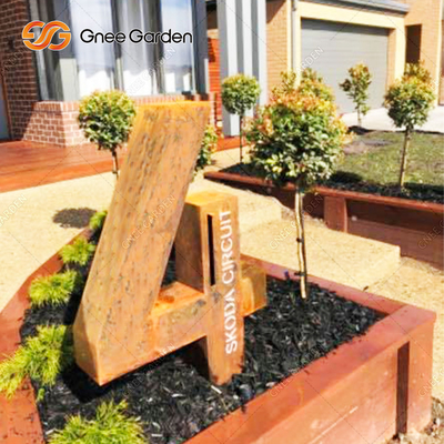 400mm Corten Steel Free Standing Letter Box Outdoor For Postal Service