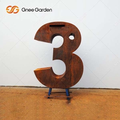 950mm Height Rusted Corten Steel Letter Box Outdoor Metal Drop Box