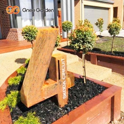 SGS Approve Outdoor Metal Furniture Corten Steel Letterbox Freestanding