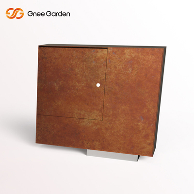 Rustproof Outdoor Corten Steel Letter Box Antique Design 1000*800mm