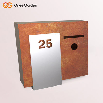 Rustproof Outdoor Corten Steel Letter Box Antique Design 1000*800mm