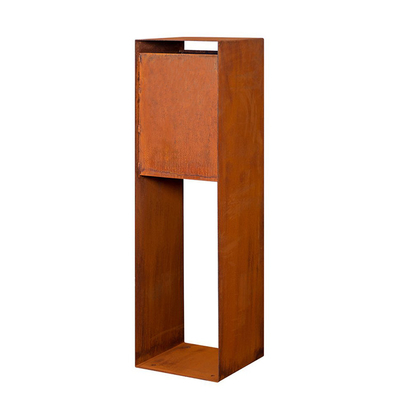 Weathering Steel Corten Steel Metal Parcel Drop Box Vertical Decorative