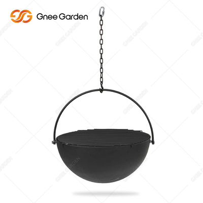 BBQ Fire Bowl Corten Steel With Grill Ring Outdoor Camping