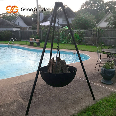 Outdoor Corten Steel Hemisphere Fire Pit 1000mm For Outdoor Camping
