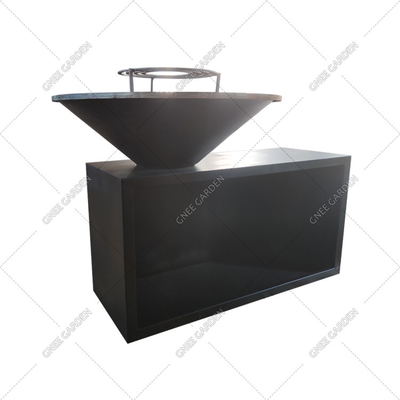 Modular Corten Steel Outdoor Cooking Grills 3mm Thickness Electronic Ignition
