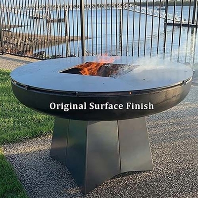 Corten Steel KD Outdoor BBQ  Fire Pit Round Pre Rusted