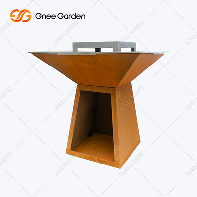 Customize Corten Steel Cooktop Grill Fire Pit Outdoor BBQ