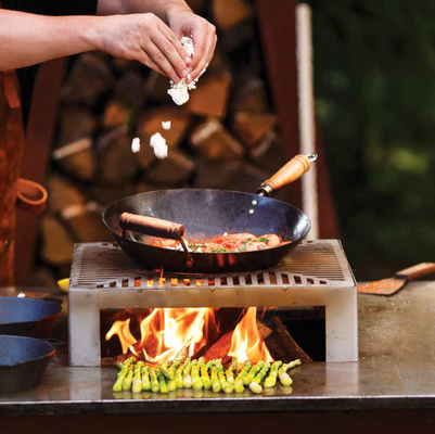 Garden Outdoor Teppanyaki Bbq Grill Big Size Multifunctional With Cooking Ledge