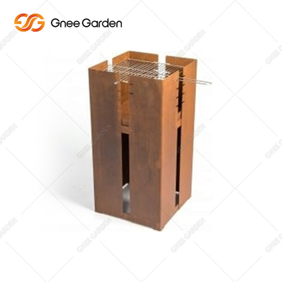 Metal Wood Burning Open Fire Pit Barbecue Grill For Garden Outdoor Cooking