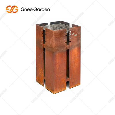 Metal Wood Burning Open Fire Pit Barbecue Grill For Garden Outdoor Cooking