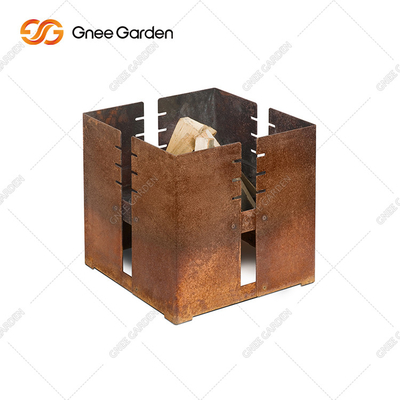 Metal Wood Burning Open Fire Pit Barbecue Grill For Garden Outdoor Cooking